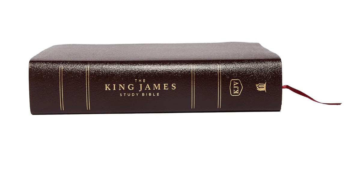 KJV, The King James Study Bible, Bonded Leather, Burgundy, Red Letter, Full-Color Edition - Candlelight Inspiration 